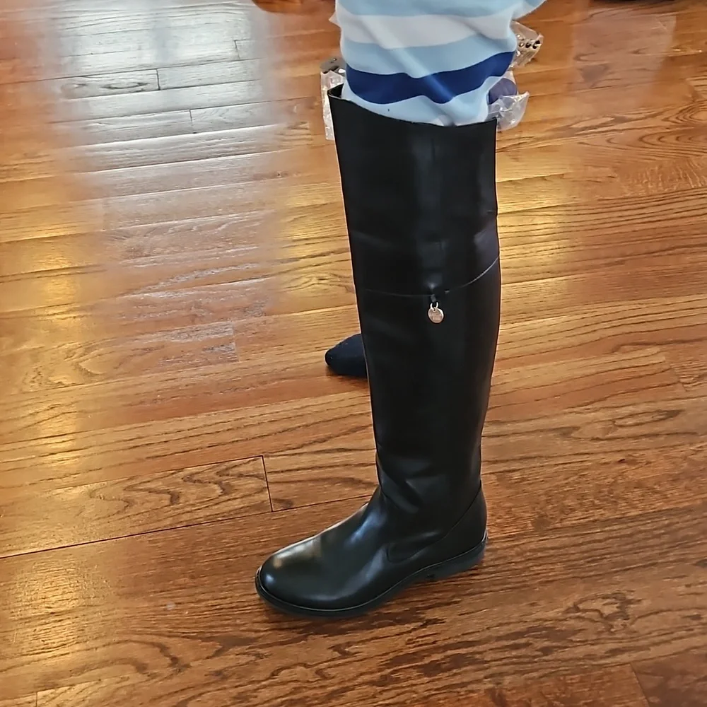 Patrizia Pepe girls over the knee leather boots size 35